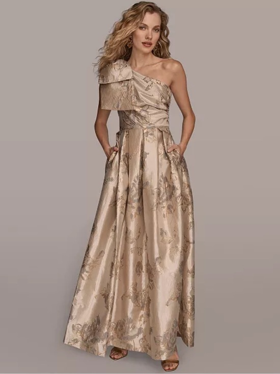 Donna Karan Dresses & Skirts - Donna Karan One-Shoulder Bow Ball Gown